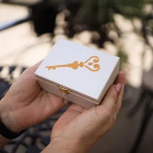 A remembrance box made by Liudmyla. 