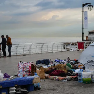 In the first few days of the escalation, people fled their homes to find refuge in shelters and on the streets.