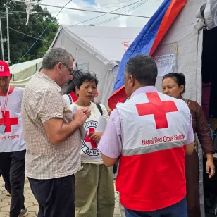 As part of its Humanitarian Forensics work supporting Nepal Red Cross Society, the ICRC visited the Forensic Medicine Department at Western Regional Hospital, Pokhara, meeting Dr Madan Prasad Baral (Head of Forensic Medicine) and Surya Prasad Dhakal (Chairman, NRCS Gandaki Province). 