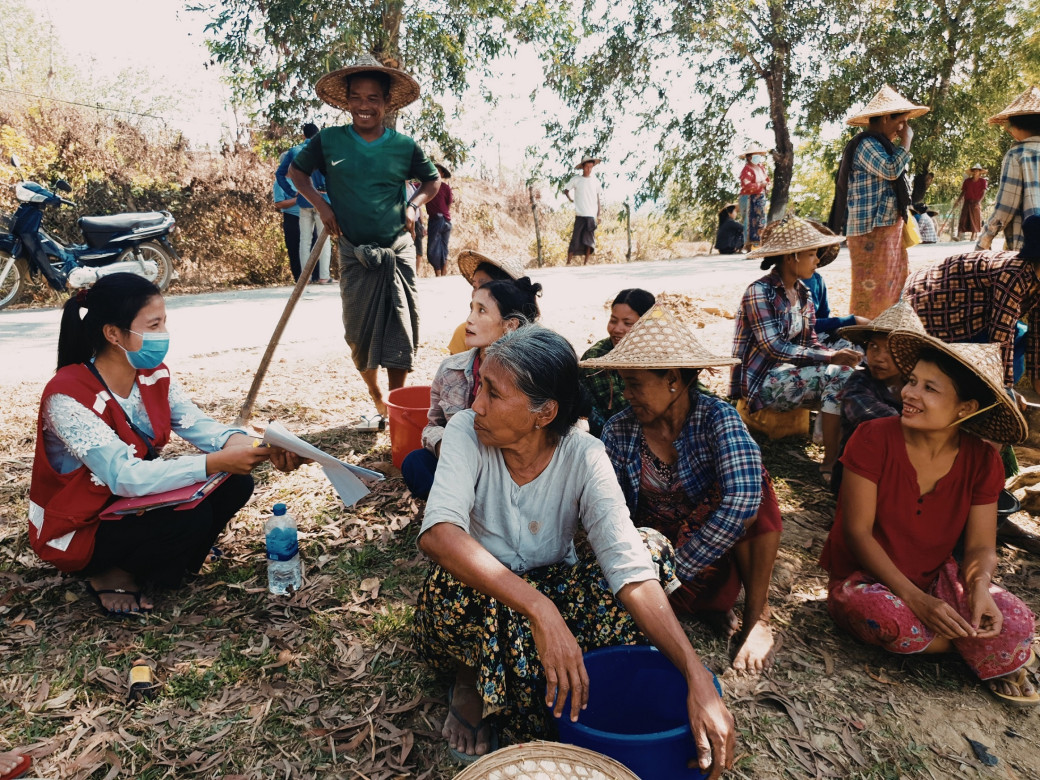 The project is carried out in partnership with the community and the Myanmar Red Cross Society.