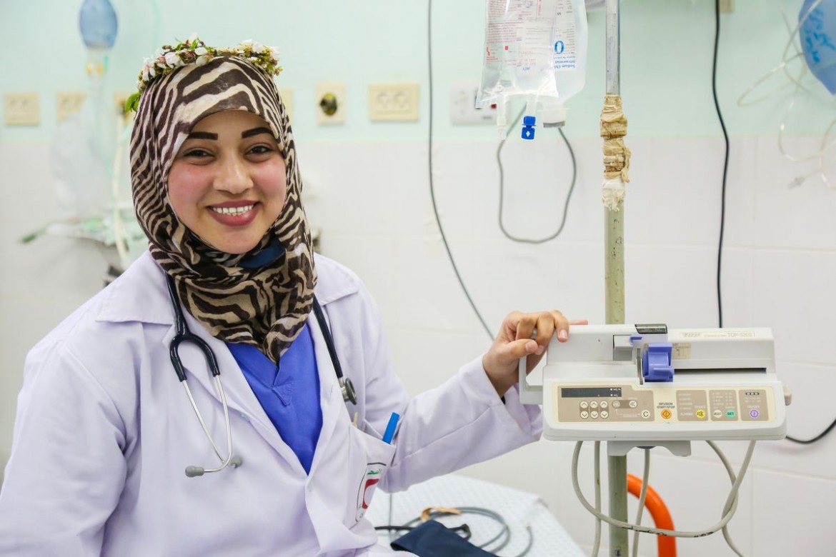 Fatma Abu Mosa, 26. Enfermeira do Hospital Europeu de Gaza, Khan Younis.