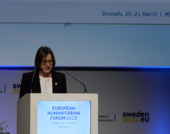 President Spoljaric addresses the European Humanitrian Forum