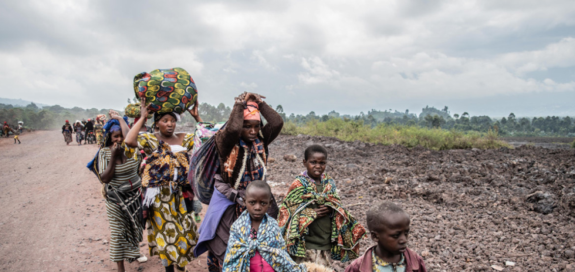 En el este de la República Democrática del Congo, miles de personas se desplazan hacia Goma tras la reanudación de la violencia 