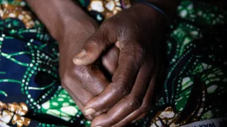 Odette's hands