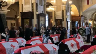 Remains of the missing in the Holy Trinity Cathedral in Tbilisi 