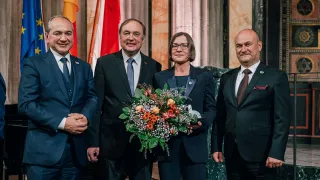 President Mirjana Spoljaric receiving the 2024 International Bridge Prize of the European City of Görlitz/Zgorzelec