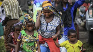 DRC North Kivu woman and children