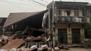 Imágenes de la destrucción causada por el terremoto en la región de Nay Pyi Taw, en  Myanmar 