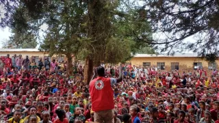 ICRC reached some of the Elementary Schools in the hard-hit communities of Kellem Wellega to disseminate on the risks of unexploded ordnances and explosive remnants of the conflict.