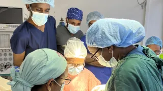 Doctors attending the practical training session in Alert Hospital OR .JPG