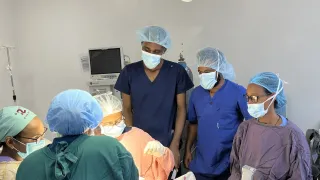 Drs. on practical training session