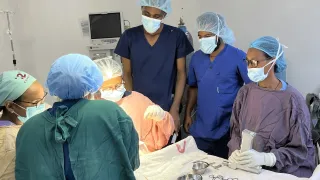 Drs. on practical training session