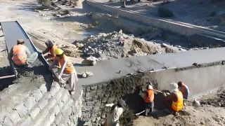 Community workers involved in a cash-for-work project