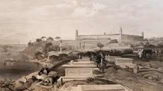  Guerre de Crimée, 1854-1856 - Scutari. Caserne-hôpital et cimetière.