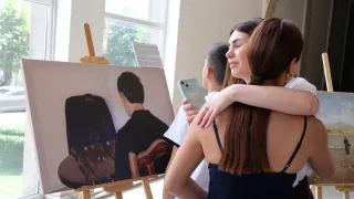 Families of the missing at the exhibition 