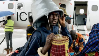 September 12th, 2025. Wau airport. Returnee from Sudan.