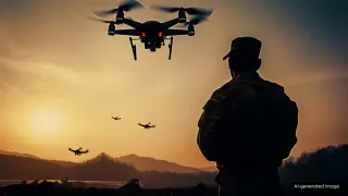 AI-generated image of drones