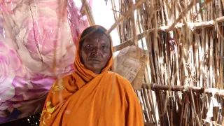 Une réfugiée soudanaise dans le camp de réfugiés d'Adré