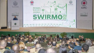 Opening of the SWIRMO 2025 in Riyadh, organized by the ICRC and co-hosted by the Ministry of Defense of the Kingdom of Saudi Arabia and the Saudi National Committee of International Humanitarian Law (IHL).