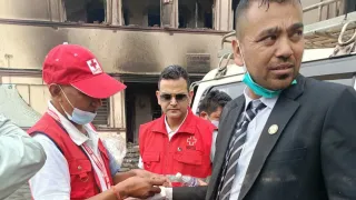 NRCS volunteers during GenZ protests. Kathmandu, Nepal. September 2025