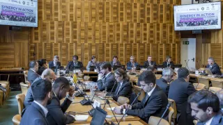 Synergy in Action: IHL and Islamic Law for Humanitarian Outcomes, a high-level event co-organized by the ICRC and the University for Peace with the support of the League of the Arab States, Organization of the Islamic Cooperation, United Nations High Commissioner on Refugees and the Geneva Peacebuilding Platform.