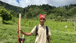 Tuding, a farmer, recalled the displacement he and his community experienced in March 2026.