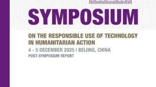 Symposium: on the Responsible Use of Technology in Humanitarian Action