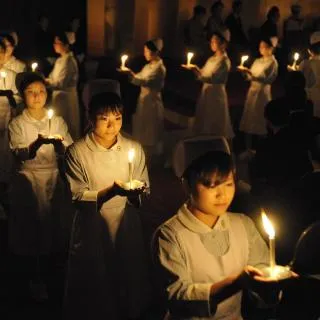 Cerimônia de apresentação do prêmio Florence Nightingale. Cruzes Vermelhas Japonesas