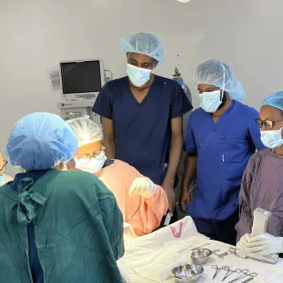 Drs. on practical training session