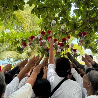 Families in Marawi raise flowers in honour of missing kin