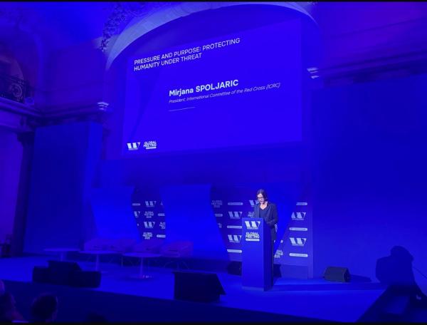 ICRC president: It takes courage to sit at the table with those the world condemns 1 ICRC President Paris Women s Forum November 2025