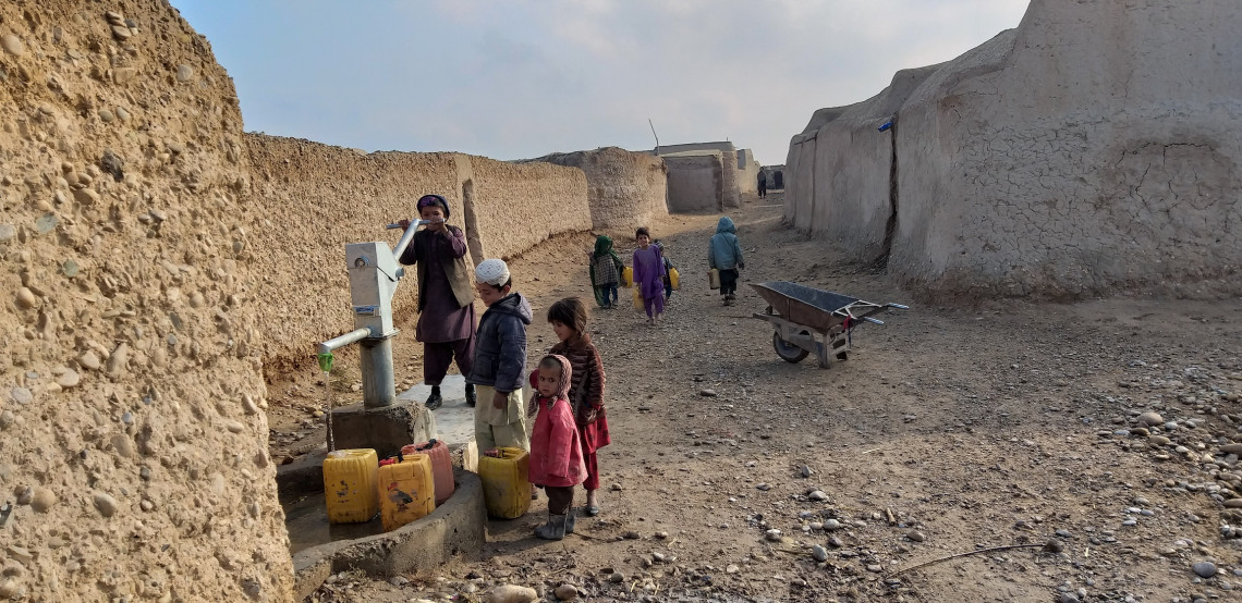 Afghan hundreds of families have access to clean water in the Bolan