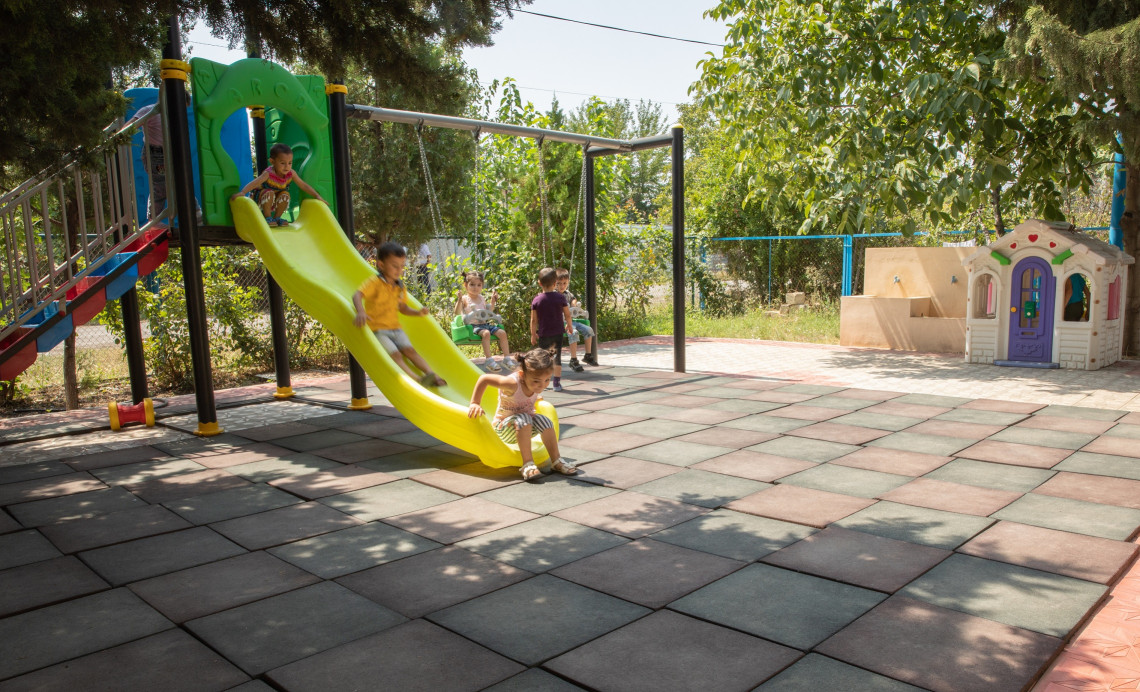 Azerbaijan: A repaired kindergarten becomes an oasis of normalcy. Photo by: Aida ALIYEVA/ICRC