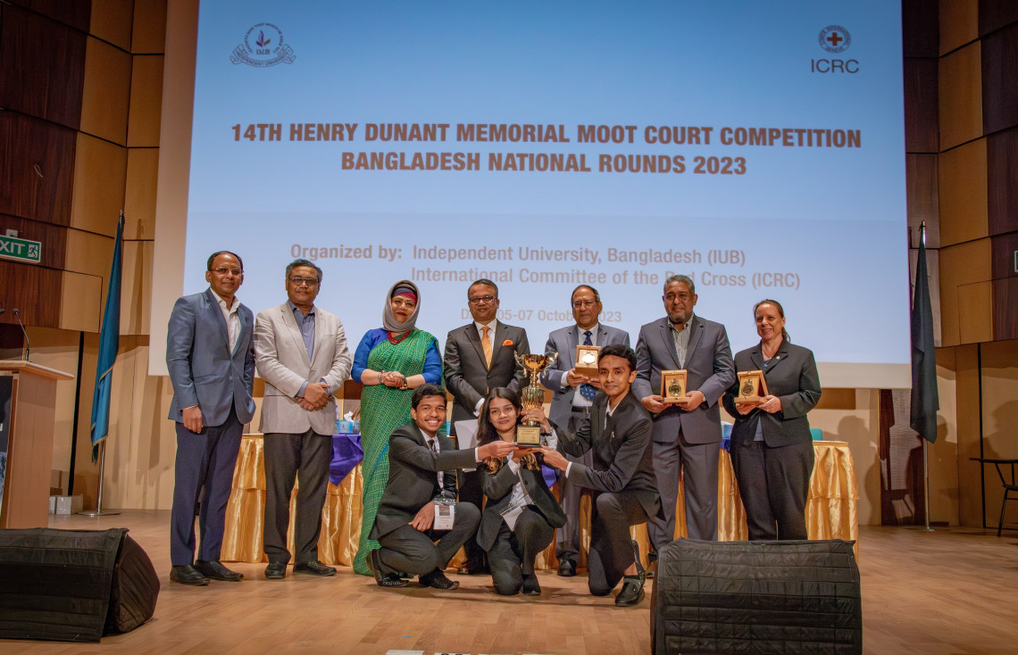 University of Dhaka won the 14th Henry Dunant Memorial Moot Court Competition’s Bangladesh national rounds.