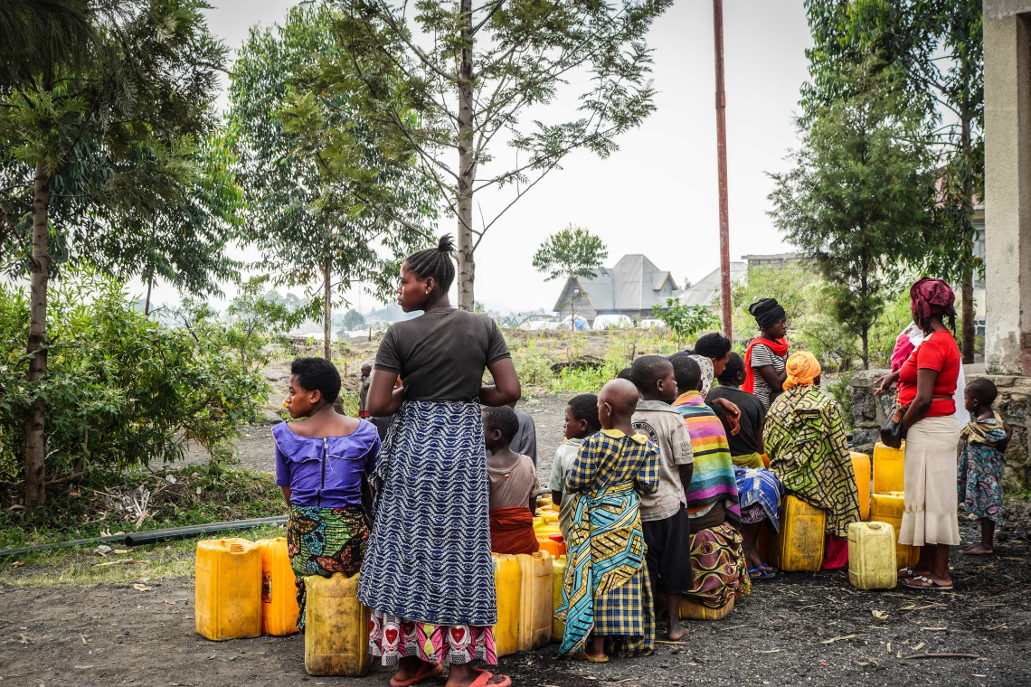 Displaced persons site in Sake, Masisi territory, North Kivu province.