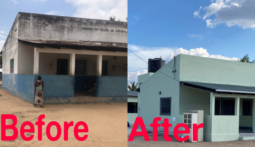 Montepuez health unit in Mozambique before and after the reform.
