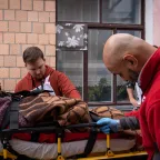 ICRC Health care providers with patient