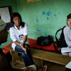 In, Antananarivo, Madagascar, ICRC delegates assess conditions of detention during a private talk with a prisoner. 