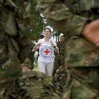 International humanitarian law dissemination session with soldiers of the Colombian armed forces. 