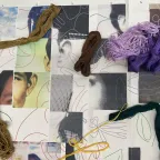 Tejer memoria, recortes e imagenes de personas desaparecidas 