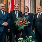 President Mirjana Spoljaric receiving the 2024 International Bridge Prize of the European City of Görlitz/Zgorzelec