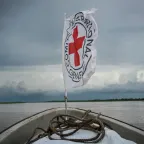 ICRC Emblem on boat