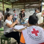 The ICRC works with the Myanmar Red Cross Society (MRCS) to deliver assistance to remote areas.