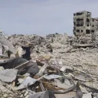 a destroyed neighbourhood in Gaza