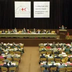 Genève. Cérémonie d'ouverture de la 26ème Conférence internationale de la Croix-Rouge et du Croissant-Rouge.
