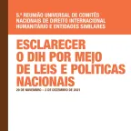Capa da publicação "Esclarecer o DIH por meio de leis e políticas nacionais"
