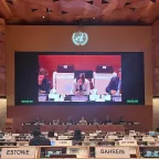 Mirjana Spoljaric at the 2025 ECOSOC humanitarian affairs segment at the Palais des Nations in Geneva on 19 June 2025