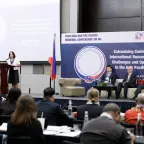Philippines DFA Assistant Secretary Maria Teresa Almojuela (left) during her opening remarks