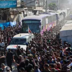 Gaza ceasefire release hostages October 2025