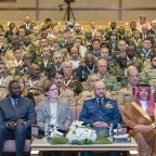 Photo showing participants to the opening of the 18th Senior Workshop on International Rules governing Military Operations (SWIRMO).